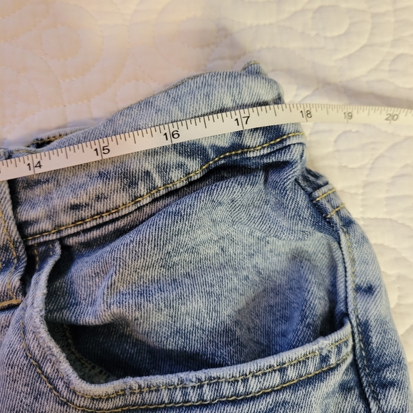 Celebrity Pink | Acid Wash Denim Jogger | Distressed and Elastic Waist | Large - Picture 11 of 15